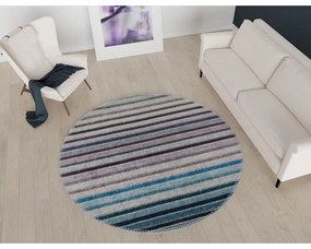 Tappeto rotondo lavabile blu-grigio ø 120 cm - Vitaus