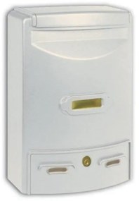 Cassetta postale ALUBOX  Europa formato rivista in alluminio bianco opaco L 29 x P 10 x H 39 cm