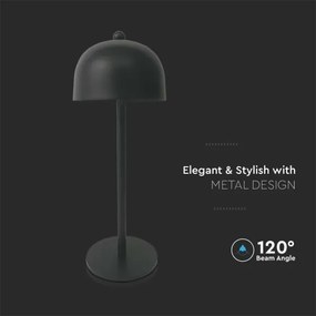 LED Lampada da tavolo ricaricabile dimmerabile LED/1W/5V 3000-6000K 1800 mAh nero