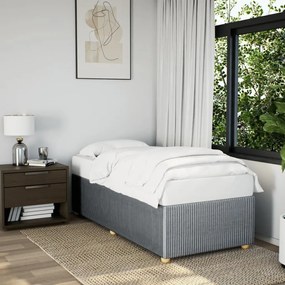 Giroletto Senza Materasso Grigio Chiaro 100x200 Cm Tessuto /