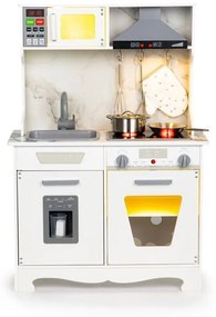 Cucina per bambini in legno con effetti luminosi e sonori + accessori