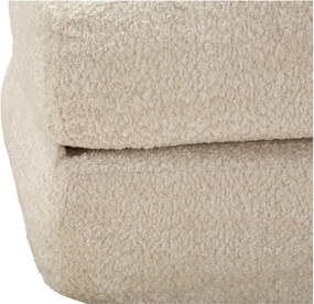 Poltrona bianca allungabile con rivestimento in bouclé Faster – Mauro Ferretti