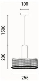 Lampadario a sospensione con filo 1xE27/40W/230V nero