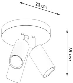 Sollux SL.1016 - Faretto RING 3xGU10/10W/230V nero