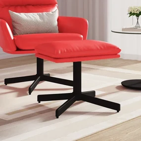 Poggiapiedi rosso 60x60x36 cm in similpelle