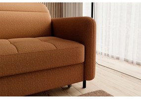 Divano angolare giallo allungabile/con contenitore (con penisola a sinistra/con chaise lounge) e rivestimento in velluto Gomsi – ELTAP