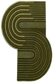 Tappeto verde in lana tessuto a mano 150x240 cm Conway Retro – Flair Rugs