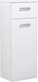 Mobile sospeso multiuso 31x34 con anta e cassetto Bianco Frassino