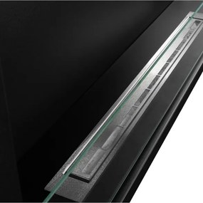 Camino a bioetanolo da incasso ad angolo biocamino angolare 120x45 cm SUTRI 120 DX