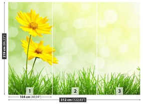 Carta da parati Fiori gialli 104x70 cm