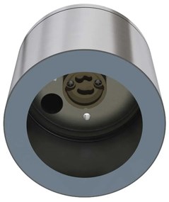 Applique da soffitto IP54 GU10 in Alluminio e Vetro - Inox