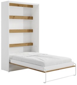 Letto estraibile 120 x 200 cm Apertura verticale manuale Con LED Bianco e Naturale - RAPILI
