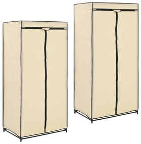 Armadio 2 Pz Crema 75x50x160 Cm /