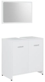 Set Mobili da Bagno 4 pz Bianco in Legno Multistrato