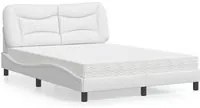 Letto con Materasso Bianco 140x190 cm in Similpelle 3208718