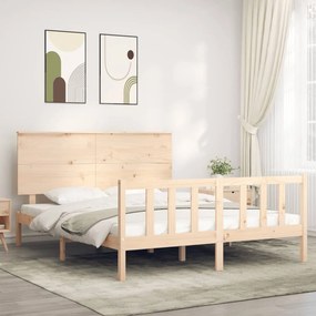Giroletto Senza Materasso 160x200 Cm İn Legno Massello Di Pino /