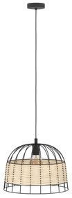 Eglo 55709 - Lampadario a sospensione con filo ANWICK 1xE27/40W/230V rattan