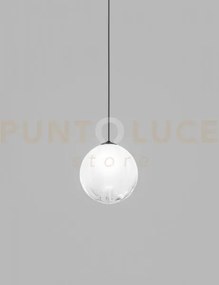 Puppet sospensione g bianco sfumato nero opaco 1 luce attacco g9
