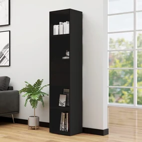 Libreria Nera 36x30x171 Cm İn Legno Multistrato /