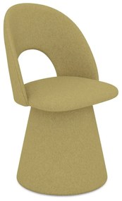 Sedia da pranzo color senape in imbottito Kalo – Makamii