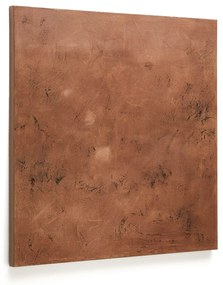 Kave Home - Quadro astratto Sabira in rame invecchiato 100 x 100 cm
