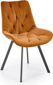 Sedia K519 velluto cannella