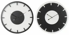 Orologio da Parete DKD Home Decor 50 x 3,5 x 50 cm Nero Bianco Vintage Legno MDF (2 Unità)