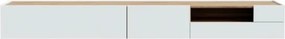 Mobile TV Sospeso 270x40x32h Con Vano Decoder Lewis Rovere E Grigio Chiaro