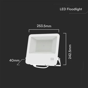 Riflettore LED SAMSUNG CHIP LED/100W/230V 6400K IP65 bianco