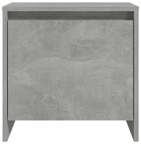 Comodino grigio cemento 45x34x44,5 cm in truciolato