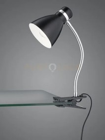 Harvey lampada da studio flessibile con pinza metallo nero e cromo ...