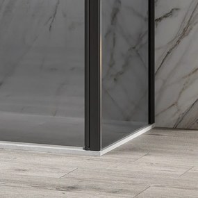 Kamalu - Box doccia 70x115 apertura saloon vetro fumé altezza 200h | KS2800AF