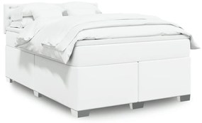 Giroletto a molle con materasso bianco 140x200 cm in similpelle