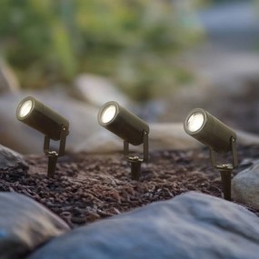 Lindby lampada con picchetto Thorgal, Ø 6 cm, nero, set da 3
