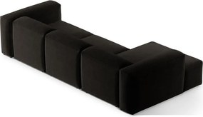 Divano angolare nero (con penisola a sinistra/con chaise lounge) Bergamo – Cosmopolitan Design