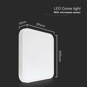 Plafoniera LED da bagno con sensore LED/18W/230V 4000K IP44 bianco
