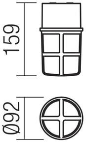 Redo 90194 - Luce Spot da esterno TRITON 1xE27/28W/230V IP54 rame