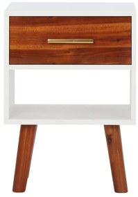 Comodini in legno massello di acacia 2 pz 40x30x57 cm