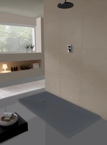 Piatto doccia MOLDCOM COMPOSITES in resina Cosmos Stone antracite L 70 x L 160 x H 4 cm opaco