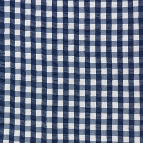 Biancheria da letto in crêpe bianca e blu scuro per letto singolo 140x200 cm Bæk&amp;Bølge - JUNA