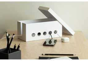Organizer bianco in cartone per cavi Cordy Paper Laminate – Bigso