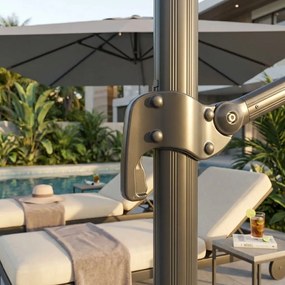 POLIS - ombrellone decentrato 3 x 3 m