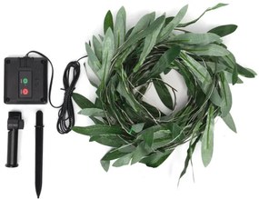 Aigostar - Catena solare LED 100xLED/12m IP65 bianco caldo olive