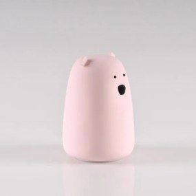 Lampada touch LED RGB  per bambini BEAR LED/0,8W/5V rosa + USB
