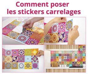 Set di 60 adesivi murali decorativi, 15 x 15 cm Fernando - Ambiance