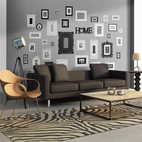 Fotomurale  Wall full of frames  Colore bianco e nero, Dimensioni e Misure 100x70