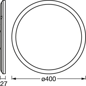 Osram - Plafoniera LED dimmerabile ORBIS ULTRA SLIM LED/22W/230V Ø 40 cm nera
