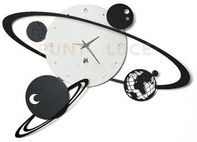 Orologio da parete di design sistema solare nero,bianco