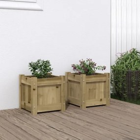 Fioriere da Giardino 2 pz in Legno di Pino Impregnato