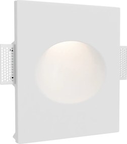 Applique da Incasso Segnapasso GU10 in Gesso Pitturabile